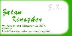 zalan kinszker business card